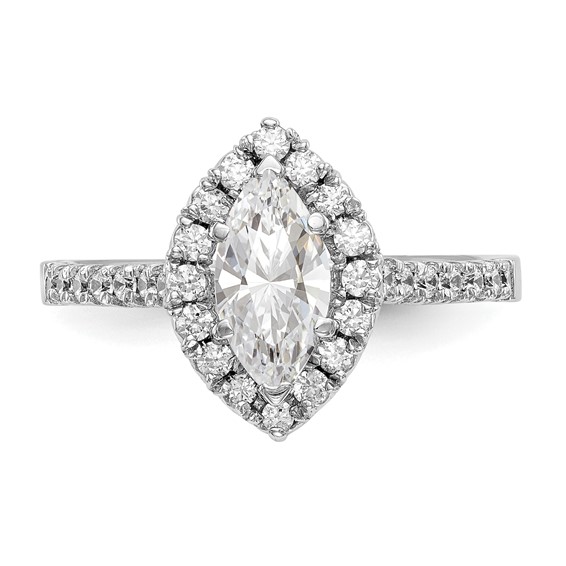14kw 1.5ct.  Marquise Diamond Ring Mounting