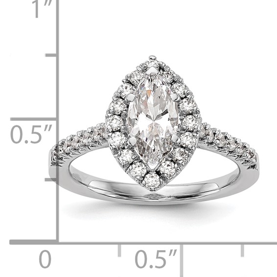 14kw 1.5ct.  Marquise Diamond Ring Mounting