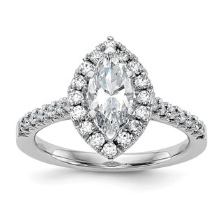 14kw 1.5ct.  Marquise Diamond Ring Mounting