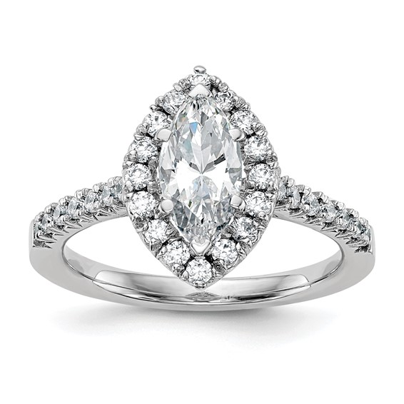 14kw 1.5ct.  Marquise Diamond Ring Mounting