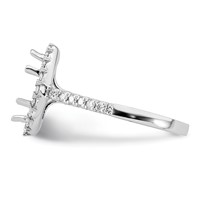 True Origin 14K White Gold 0.62 Carat Lab Grown Diamond VS+ F+ Semi-Mount Marquise Halo Engagement Ring view 3