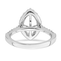 True Origin 14K White Gold 0.62 Carat Lab Grown Diamond VS+ F+ Semi-Mount Marquise Halo Engagement Ring view 5
