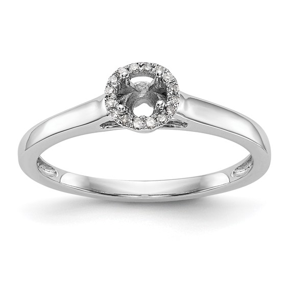 Diamond Halo Semi-Mount Engagement Rings