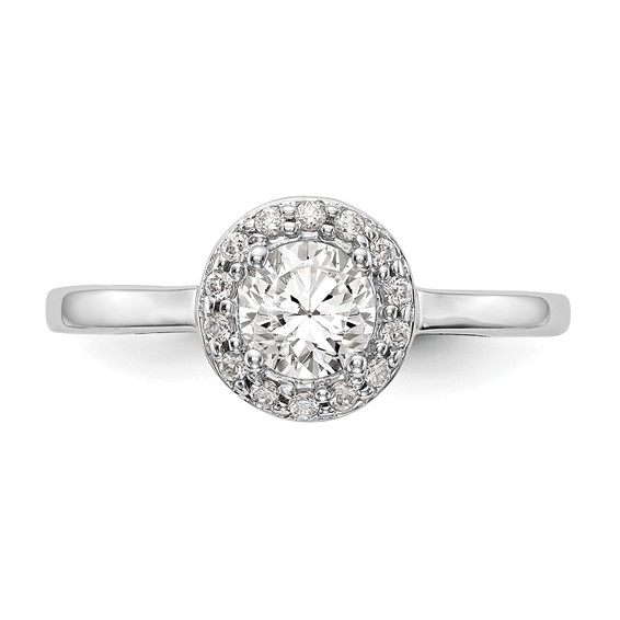 Diamond Halo Semi-Mount Engagement Rings