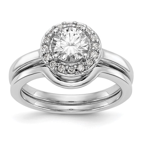 Diamond Halo Semi-Mount Engagement Rings