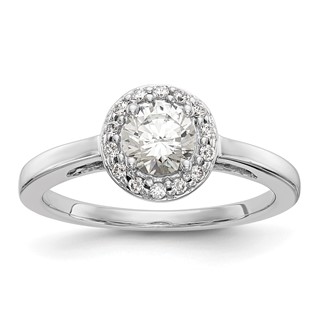 Diamond Halo Semi-Mount Engagement Rings