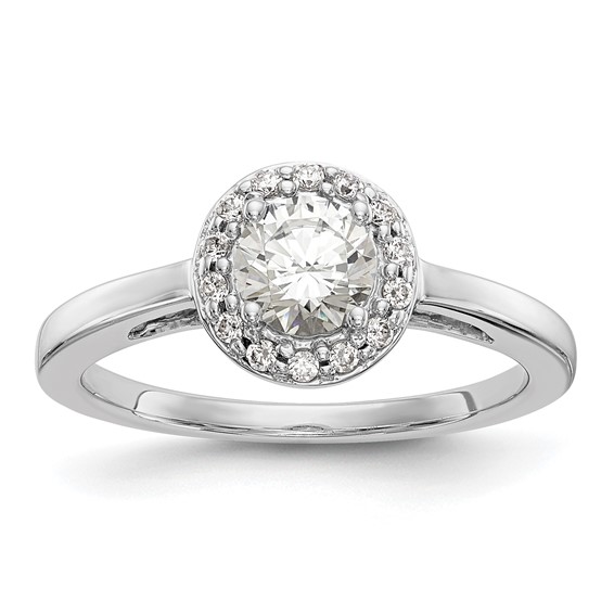 Diamond Halo Semi-Mount Engagement Rings