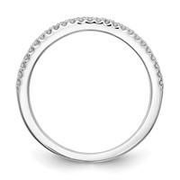 14K White Gold 0.25 Carat Lab Grown Diamond VS SI+ G+ Complete Set of Two Wedding Bands view 2