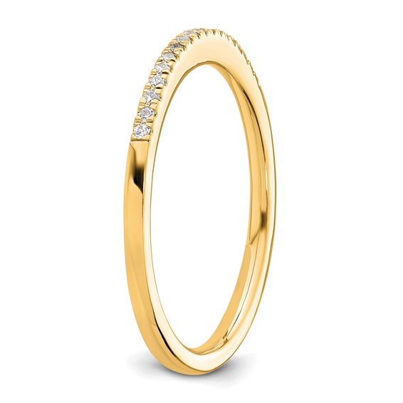 14k Yellow Gold Diamond Wedding Band
