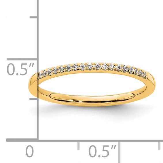 14k Yellow Gold Diamond Wedding Band