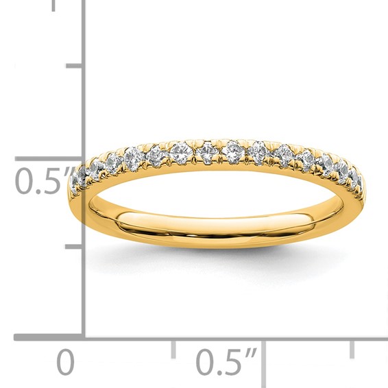 14k Diamond Wedding Band