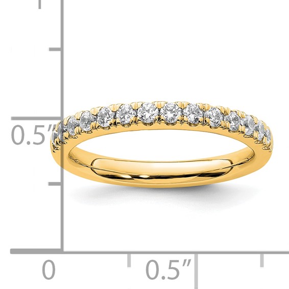 14k Diamond Wedding Band