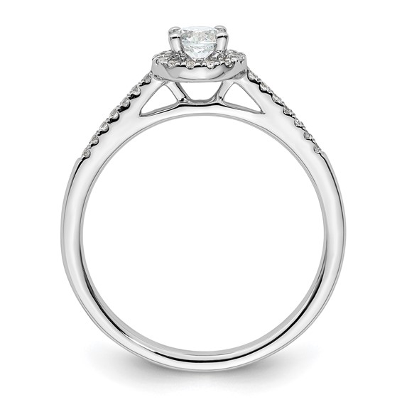 Diamond Halo Semi-Mount Engagement Rings