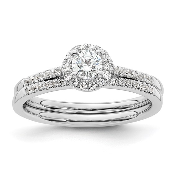 Diamond Halo Semi-Mount Engagement Rings