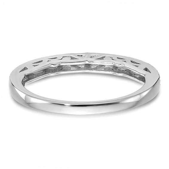 14k White Gold Diamond Wedding Band