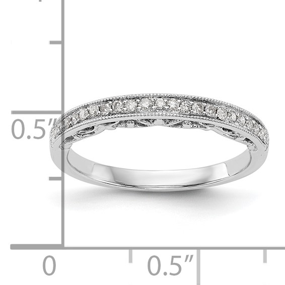14k White Gold Diamond Wedding Band
