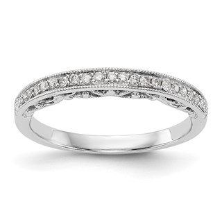 14k White Gold Diamond Wedding Band