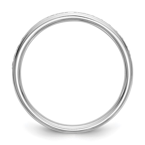 14k White Gold Diamond Wedding Band