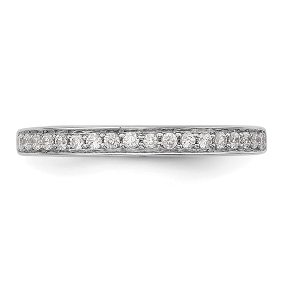 14k White Gold Diamond Wedding Band