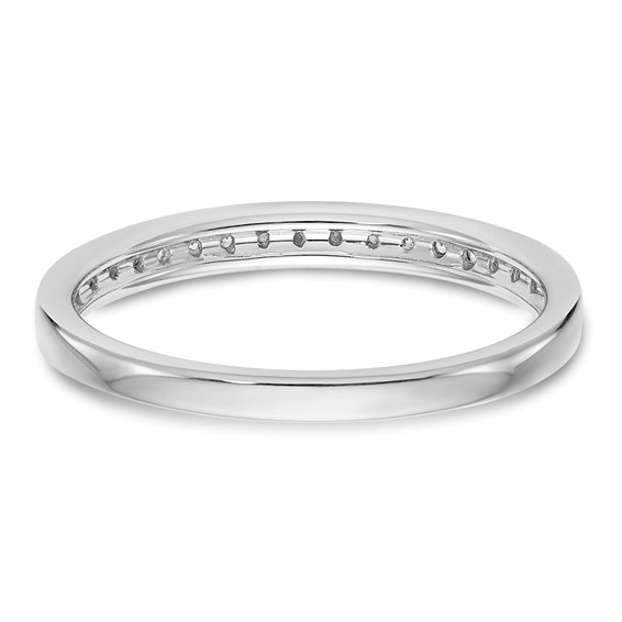 14k White Gold Diamond Wedding Band