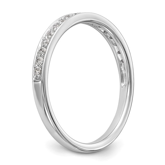 14k White Gold Diamond Wedding Band