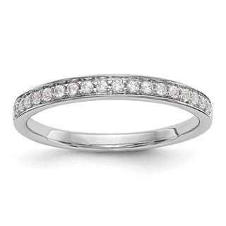 14k White Gold Diamond Wedding Band