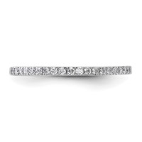 14K White Gold 0.20 Carat Lab Grown Diamond VS SI+ G+ Complete Wedding Band view 4