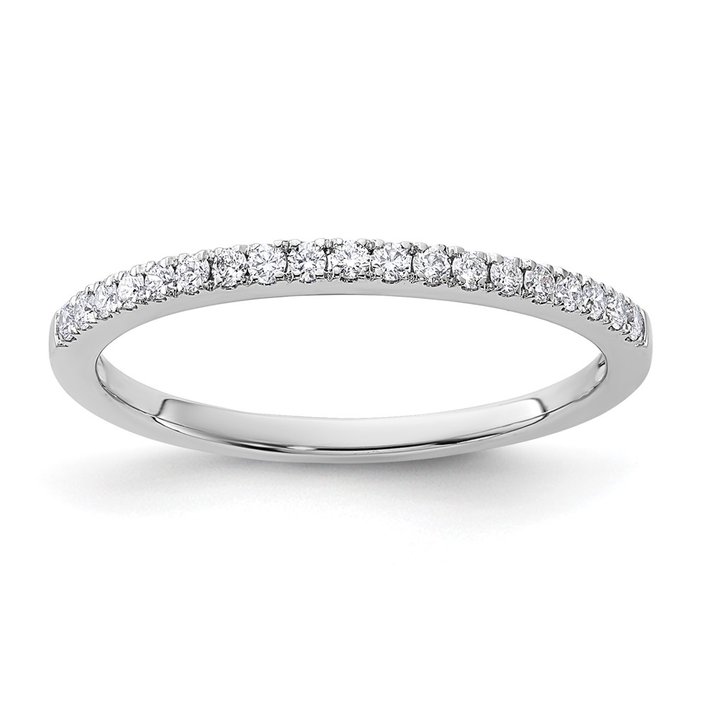 14K White Gold 0.20 Carat Lab Grown Diamond VS SI+ G+ Complete Wedding Band