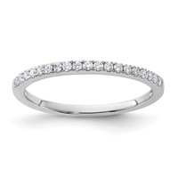 14K White Gold 0.20 Carat Lab Grown Diamond VS SI+ G+ Complete Wedding Band view 1