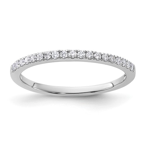 14K White Gold 0.20 Carat Lab Grown Diamond VS SI+ G+ Complete Wedding Band