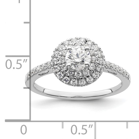 Diamond Halo Semi-Mount & Complete Engagement Rings