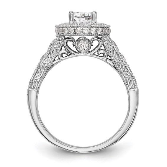Diamond Halo Semi-Mount Engagement Rings