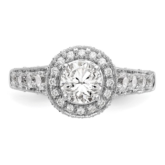 Diamond Halo Semi-Mount Engagement Rings