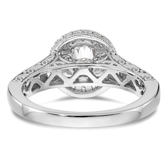Diamond Halo Semi-Mount Engagement Rings