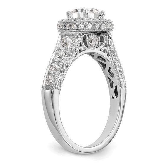 Diamond Halo Semi-Mount Engagement Rings