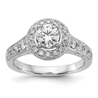 Diamond Halo Semi-Mount Engagement Rings