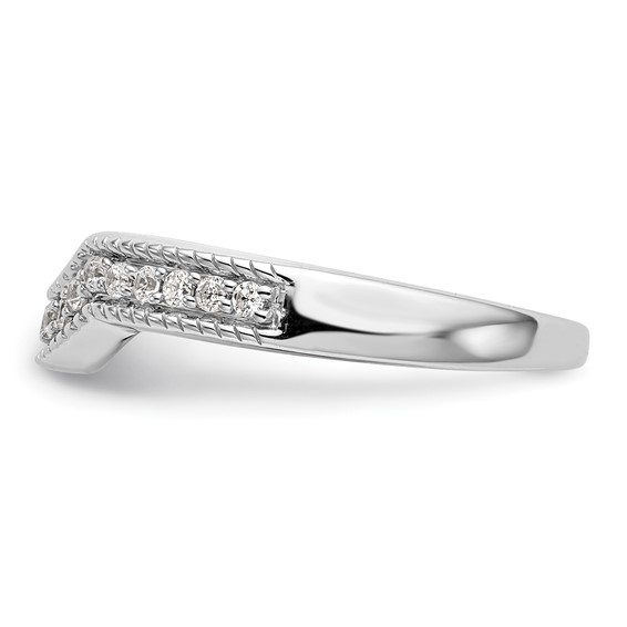 14k White Gold 1/4 carat Diamond Complete Wedding Band