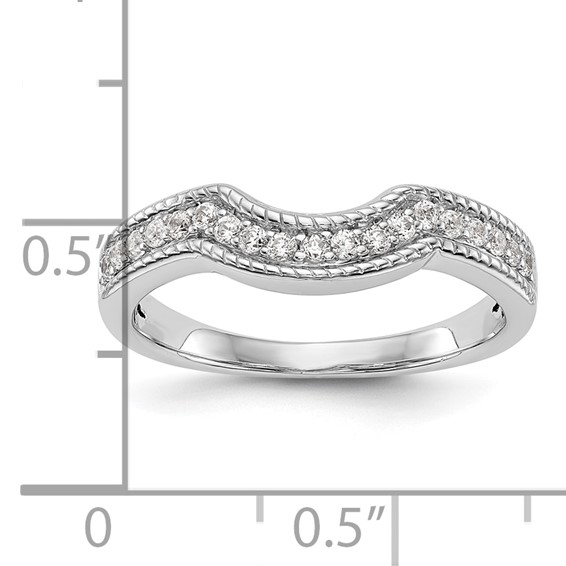 14k White Gold 1/4 carat Diamond Complete Wedding Band
