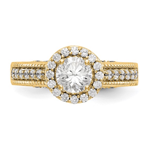 Diamond Halo Semi-Mount Engagement Rings