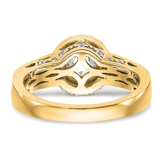 Diamond Halo Semi-Mount Engagement Rings