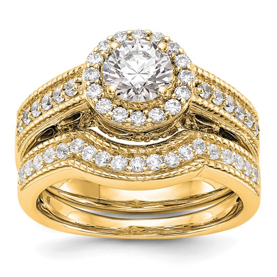 Diamond Halo Semi-Mount Engagement Rings