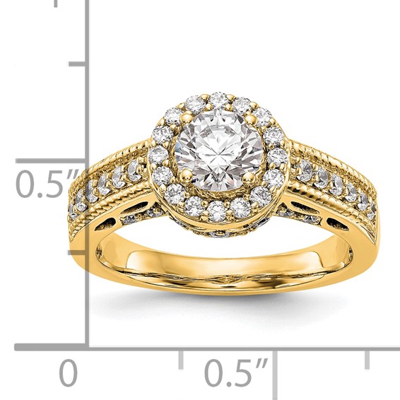 Diamond Halo Semi-Mount Engagement Rings