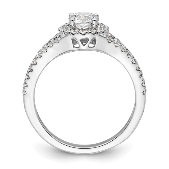 Diamond Halo Semi-Mount Engagement Rings