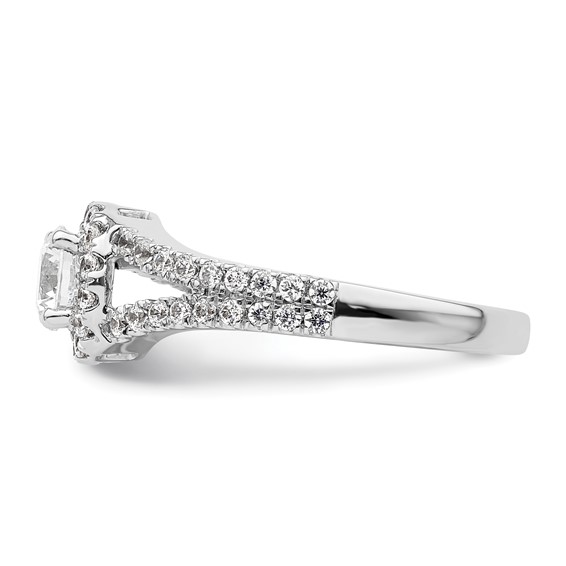 Diamond Halo Semi-Mount Engagement Rings