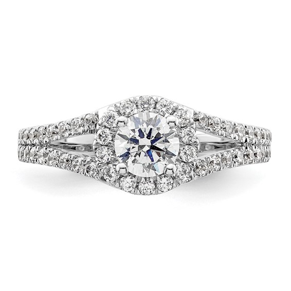 Diamond Halo Semi-Mount Engagement Rings