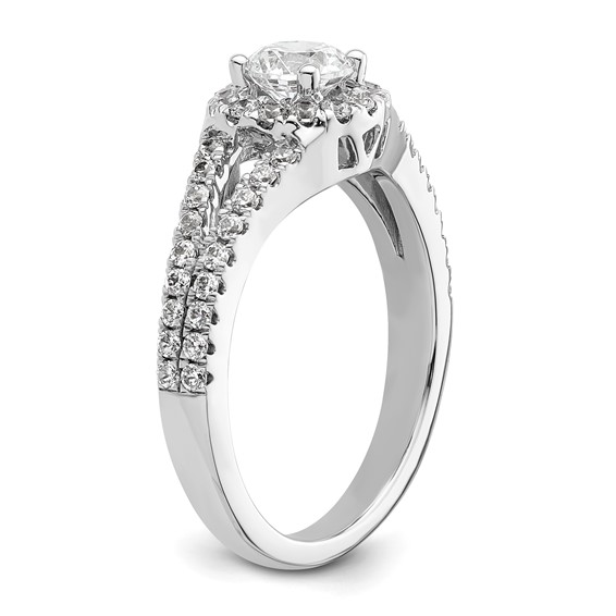 Diamond Halo Semi-Mount Engagement Rings