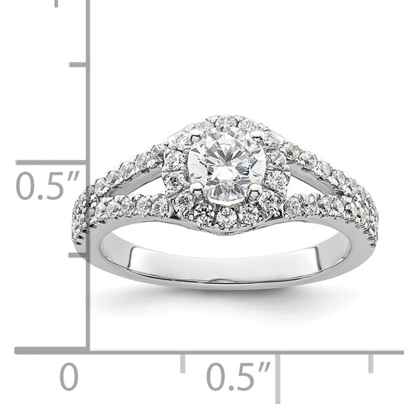 Diamond Halo Semi-Mount Engagement Rings