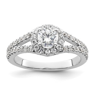 Diamond Halo Semi-Mount Engagement Rings