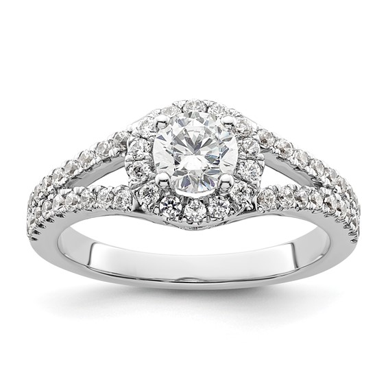 Diamond Halo Semi-Mount Engagement Rings