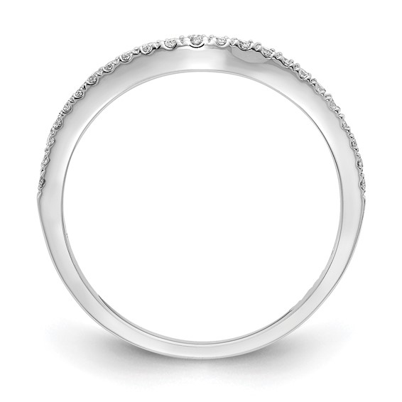 14k White Gold Contoured Wedding Band Mounting